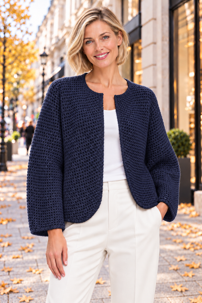 Strickjacke offen