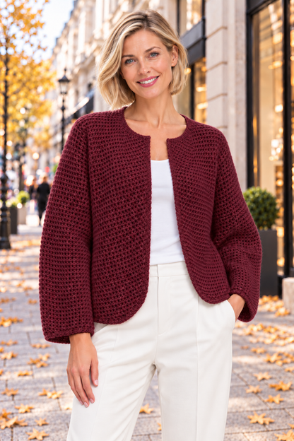 Strickjacke offen