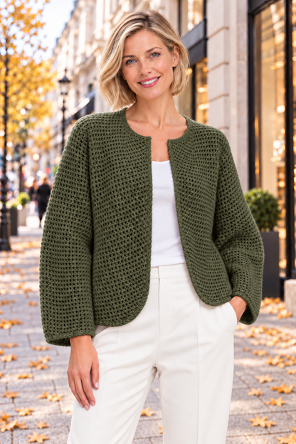Strickjacke offen