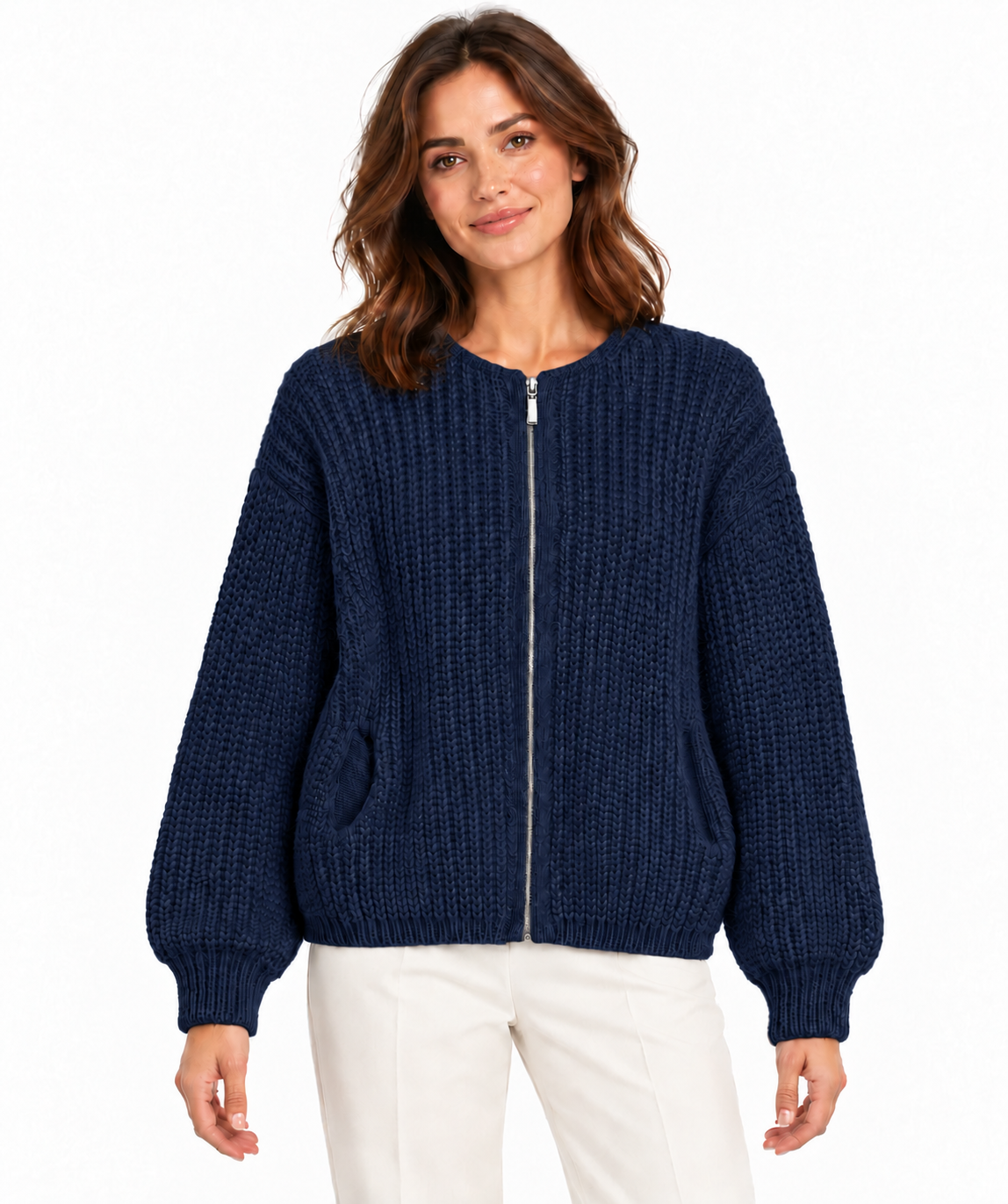 Strickjacke „Grobstrick“ mit Taschen