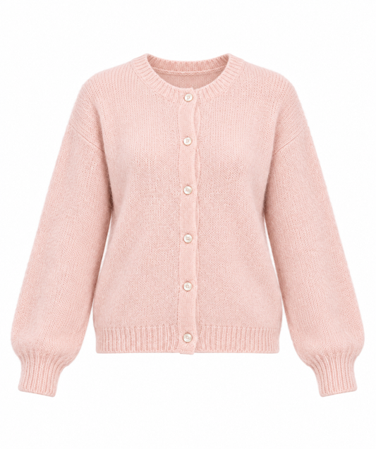 Strickjacke mit Knöpfen und Alpaka
