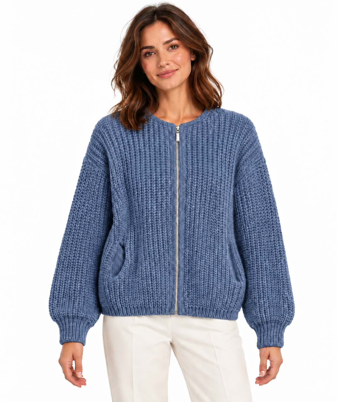 Strickjacke „Grobstrick“ mit Taschen