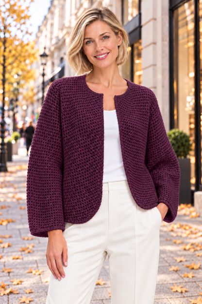 Strickjacke offen